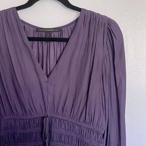 WHBM Deep Purple Silky Peplum